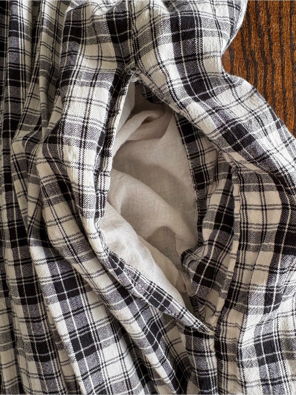 Old Navy Plaid Puff Sleeve Smocked Midi Swing Dress Size XL Cottagecore Peasant - Picture 10 of 16